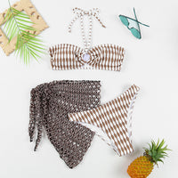 Women's Two-piece Swimsuit Bikini Tube Top Three-piece Suit