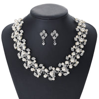 Pearl Leaf-Shaped Jewelry Set For Women