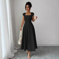 Fashionable And Elegant Slim-fit Tank Dress With A-line Skirt For Women