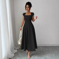 Fashionable And Elegant Slim-fit Tank Dress With A-line Skirt For Women