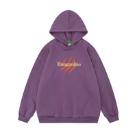 Simple Embroidered Letter Hooded Sweater For Men