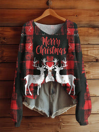 AutumnWinter V-Neck Loose 3D Knitted Sweater For Women
