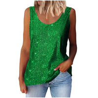 Women's Sequined Loose Crew-Neck Top