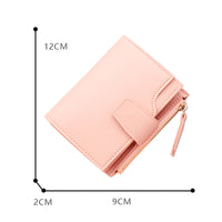 Short Multiple Card Slots Women's Wallet With Zipper