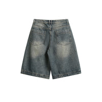 Retro Trendy Loose Shorts Japanese Patch