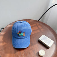 Washed Distressed Baseball Cap For Women