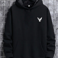 Retro Spell Crow Totem Printed Hoodie