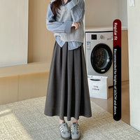 High-waisted Figure-flattering A-line Maxi Skirt