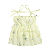 Girl's Cotton Dress With Flower Strap Cake