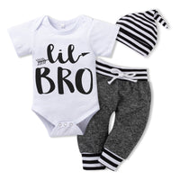 Girls' Suit With Striped Letter Print