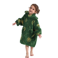 Boys And Girls Comfortable Cotton Velvet Cold-proof Clothes Lazy Blanket Hooded Plus-sized Thickened Blanket Lazy Clothes Children's Sleepwear