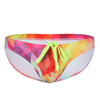 Men's Sexy Low Waist Beach New Lace-up Fashion Printed Swimming Trunks