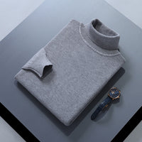 High Lapel Sweater Solid Color Casual