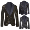 Men's Sequin Bead European Size Suit Jacket
