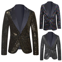 Men's Sequin Bead European Size Suit Jacket