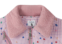 American  Lapel With Lambskin Letter Embroidery