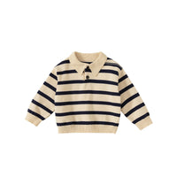 Kids' Sweater Polo Stripe Top Pullover Shirt