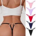 Women's T-back Love Chain Bow Low Waist Seamless Underwear