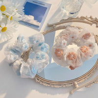 Flower Tie Hair Ring Organza Head Rope Girls' Hair Accessories