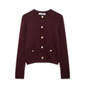 Knitwear Women's Round Neck Solid Color Loose Pullover Leisure