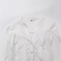 New Temperament V-neck Long Sleeve Satin Tie-dyed Pleated Irregular Shirt Women