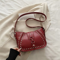 Sophisticated Studded Commuter Underarm Bag A Stylish Minimalist Niche-design Shoulder Or Crossbody Bag