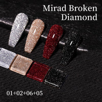Flashy Reflective Nightclub-style Glitter Nail Gel