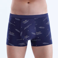 Men's Cotton U-convex Boxers Mid-waist Three-dimensional Printing