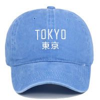 New Retro Washed Simple Tokyo Letters Hat