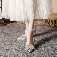 New Crystal Bow Shoes For 18th Birthday Celebrations