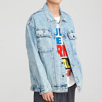 Fashion American Vintage Denim Jacket Men