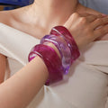 Geometric Gradient Acrylic French-Style Vintage Bracelet