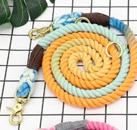 Multi-color cotton pet long leash dog leash