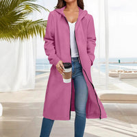 Fashionable Simple Comfortable All-match Slimming Hooded Coat