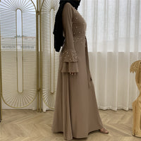 European And American Fashion Multi Layered Flare Sleeve Dress
