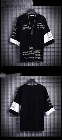 Mens Loose-fitting Japanese-style 34-sleeve Shirt For Spring And Summer