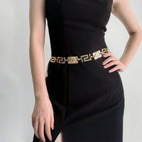 New Men's And Women's Advanced Sense Of Metal Tiger Waist Chain Gold Silver Waist Body Chain Decoration Dress Suit Evening Dress Chain Accessories