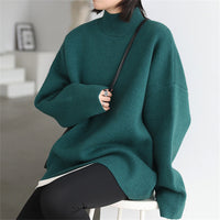 Half Turtleneck Thick Sweater High-grade Sense Idle Style Loose