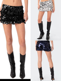 Women's Irregular Sequin Fashion Short Skirt
