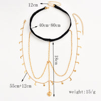 Creative Simple Multilayer Star Moon Elastic Thigh Chain Women