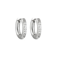 Light Luxury High-End Sparkling Diamond Earrings For Women Stainless Steel