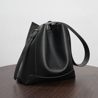 Shoulder Capacity Women's Leather Height Cross Body Bucket Bag