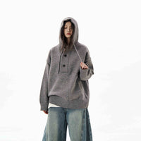 Hooded Sweater Women's Loose Sweater Coat