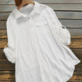 Women's Loose Long Sleeve Button Shirt