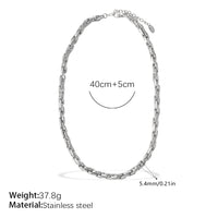 Exaggerated Hip-hop Style Chunky Chain Bracelet And Necklace Set, Simple, Unique, And Fashionable