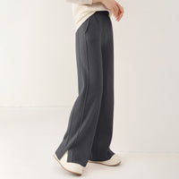 Knitted Wide-leg Pants For Women Soft And Drapey Woolen Straight-leg