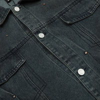 Punk Distressed Denim Jacket Coat Men