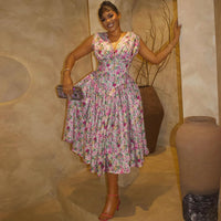 Women's V-neck Long Summer Casual Dress