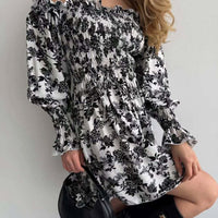 Spring Autumn Casual Lantern Sleeve Dress For Women