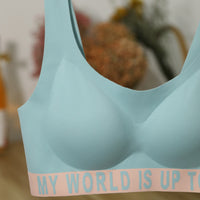 Sports Latex Underwear Wireless Contrast Color Women's Bra